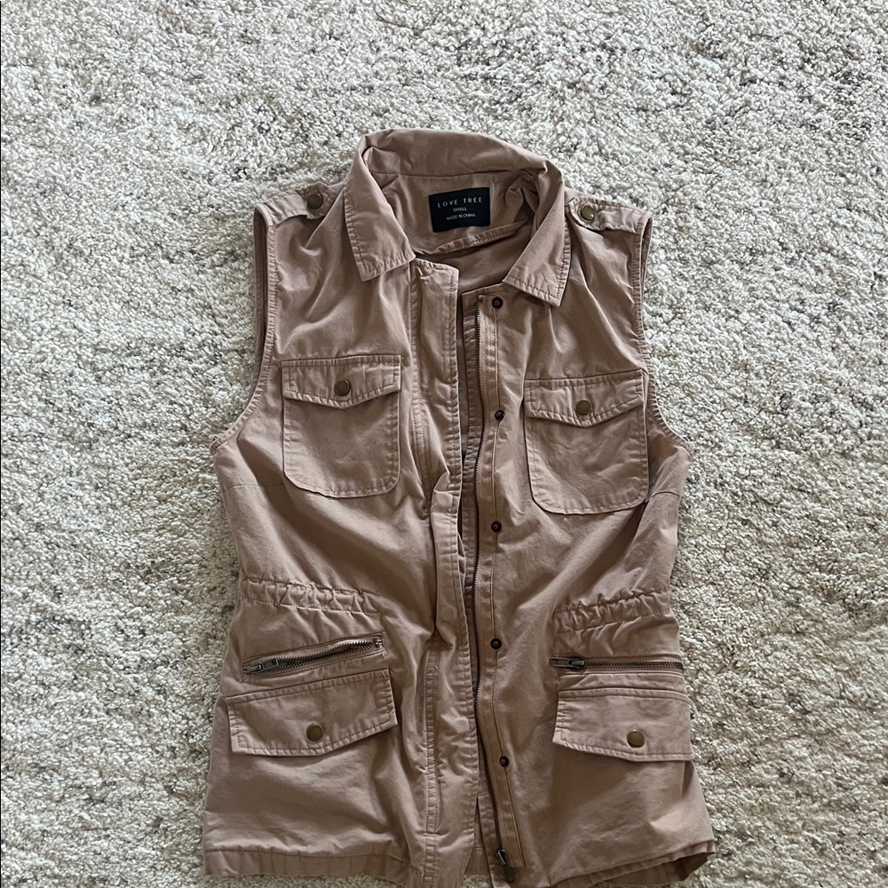 Love Tree Tan Utility Vest
